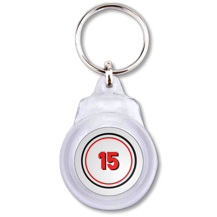 15 Certificate - Round Plastic Key Ring