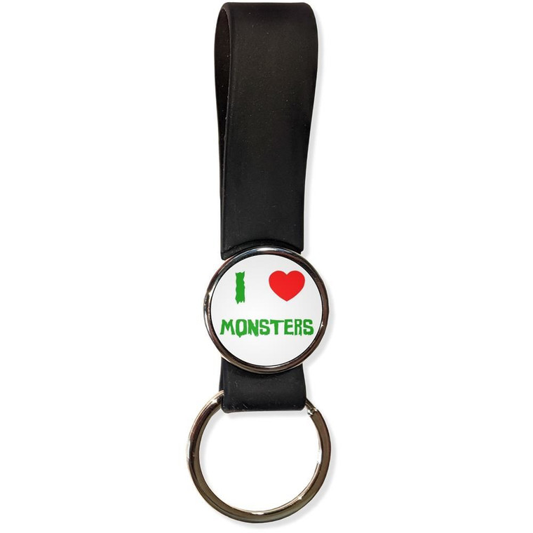 I Love Monsters - Silicone Loop Key Ring