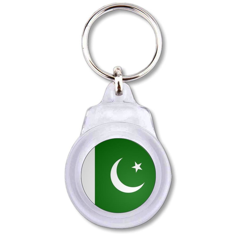 Pakistan Flag - Round Plastic Key Ring