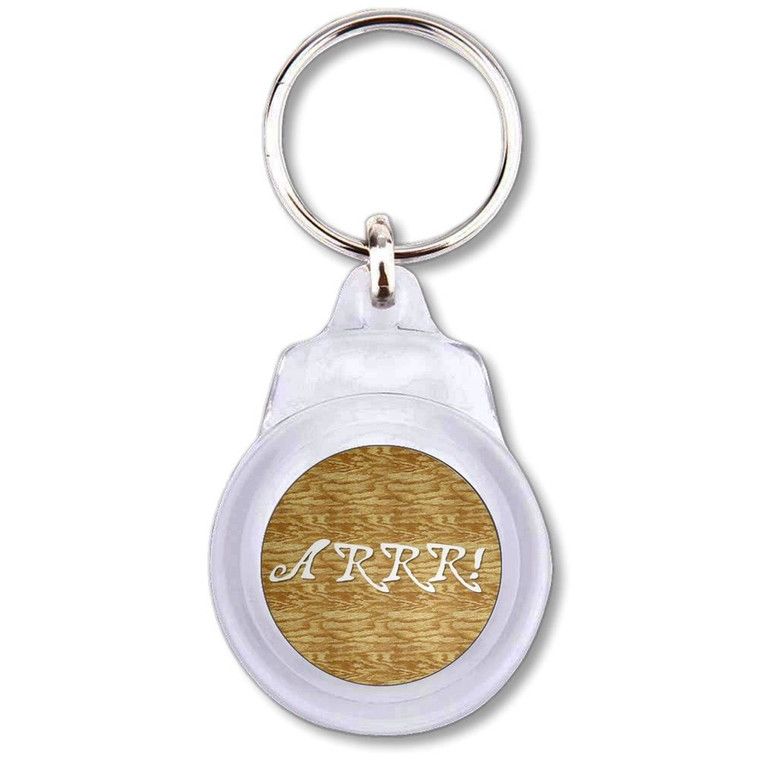 Arrr - Round Plastic Key Ring