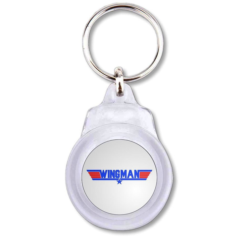 Wingman - Round Plastic Key Ring