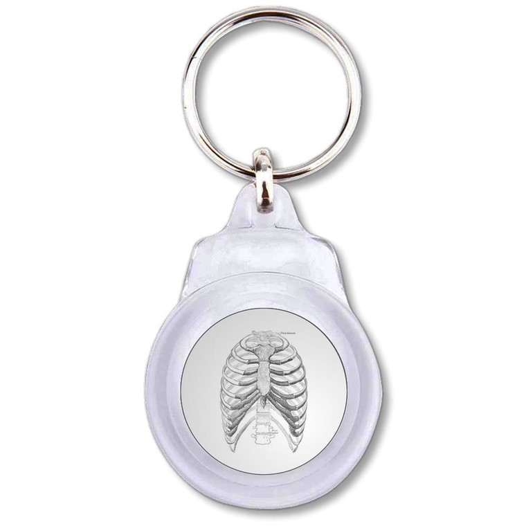 Ribcage - Round Plastic Key Ring