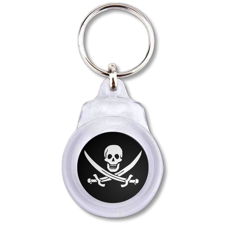 Jolly Roger - Round Plastic Key Ring