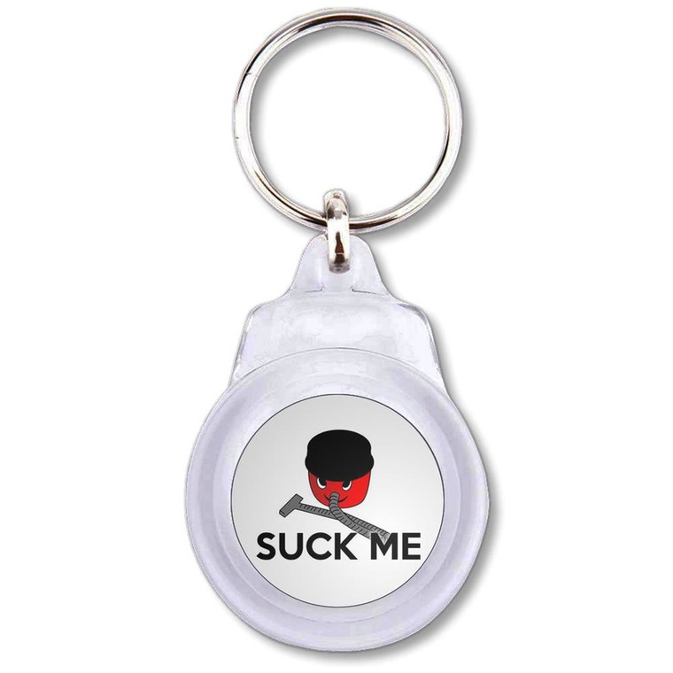 Suck Me - Round Plastic Key Ring