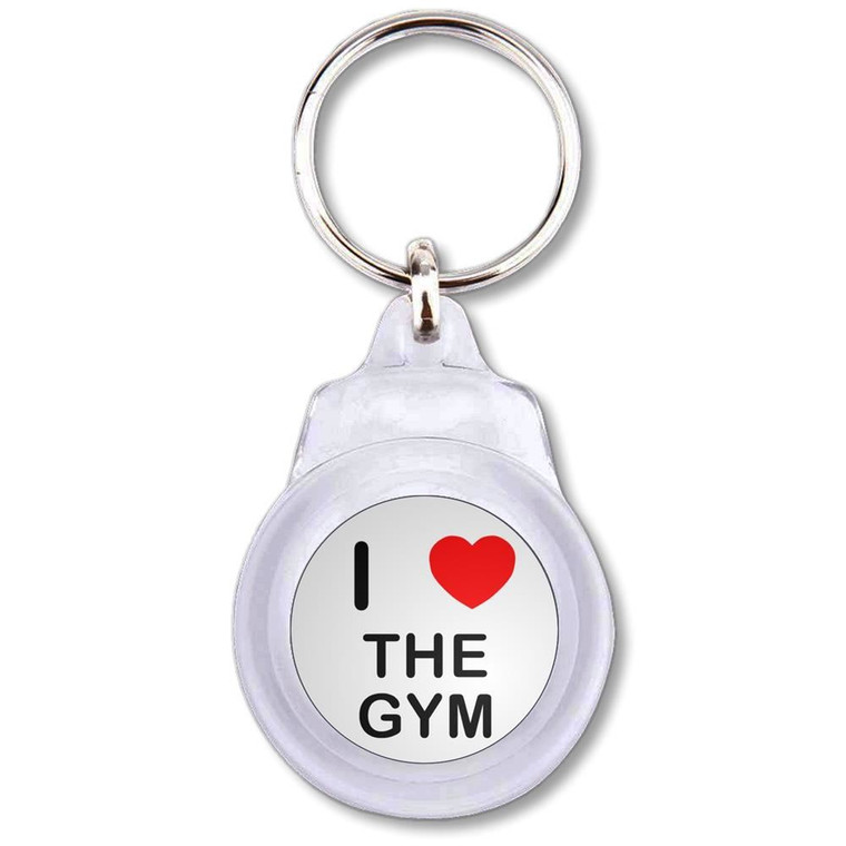 I love The Gym - Round Plastic Key Ring