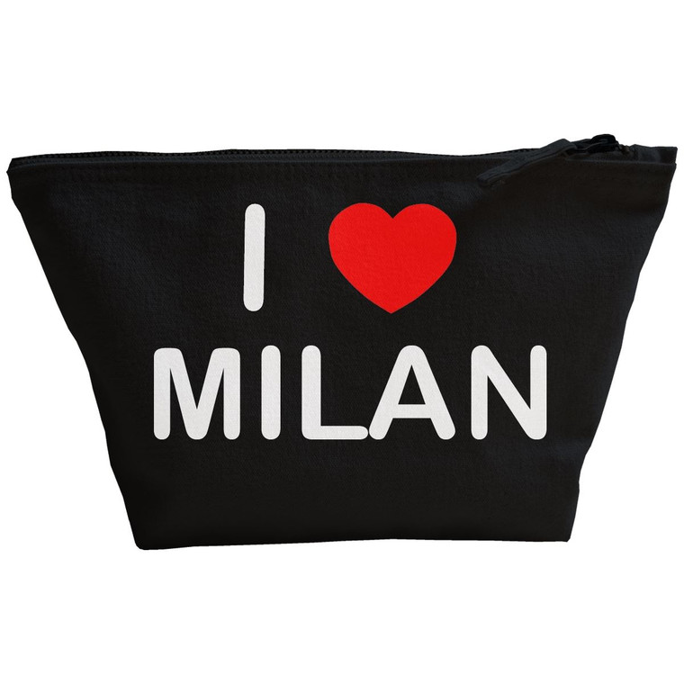 I Love Milan - Black Make Up Bag