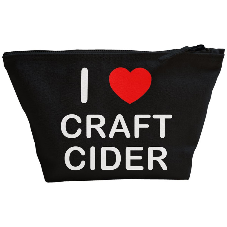 I Love Craft Cider - Black Make Up Bag