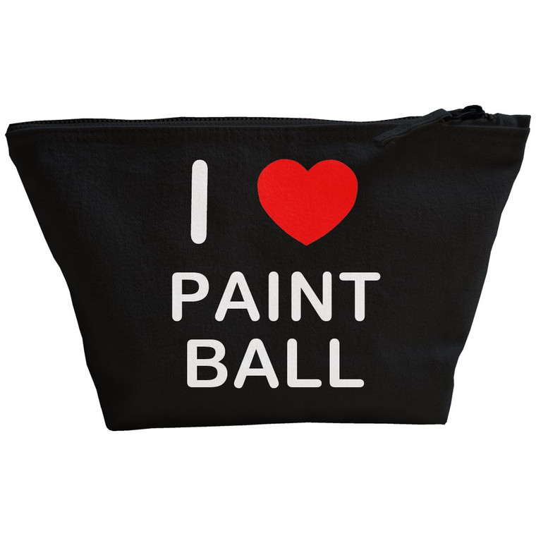 I Love Paint Ball - Black Make Up Bag
