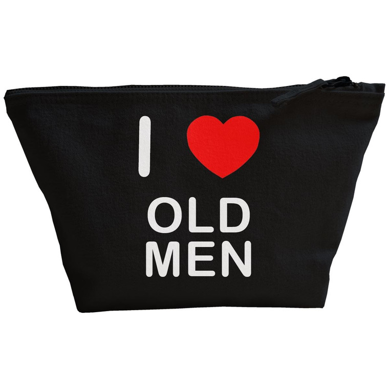 I Love Old Men - Black Make Up Bag