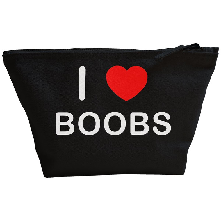 I Love Boobs - Black Make Up Bag