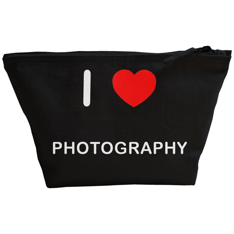 I Love Photography - Black Make Up Bag