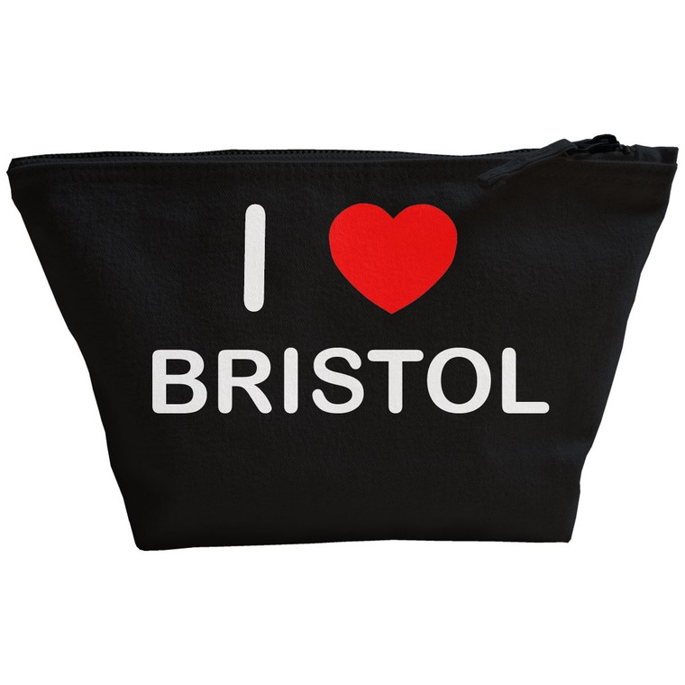 I Love Bristol - Black Make Up Bag