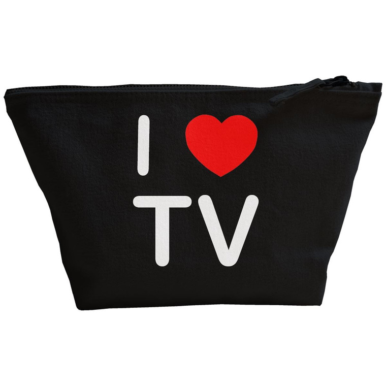 I Love TV - Black Make Up Bag