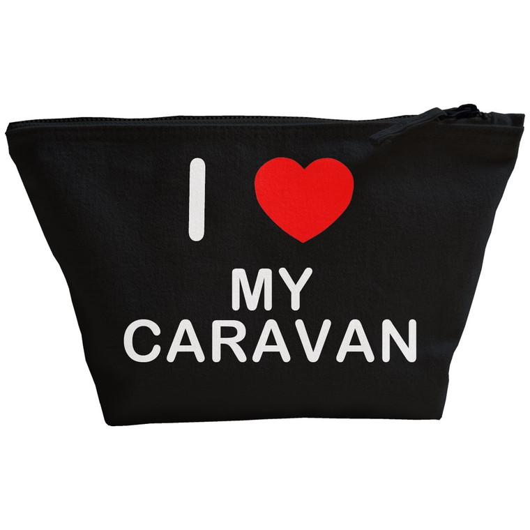 I Love My Caravan - Black Make Up Bag