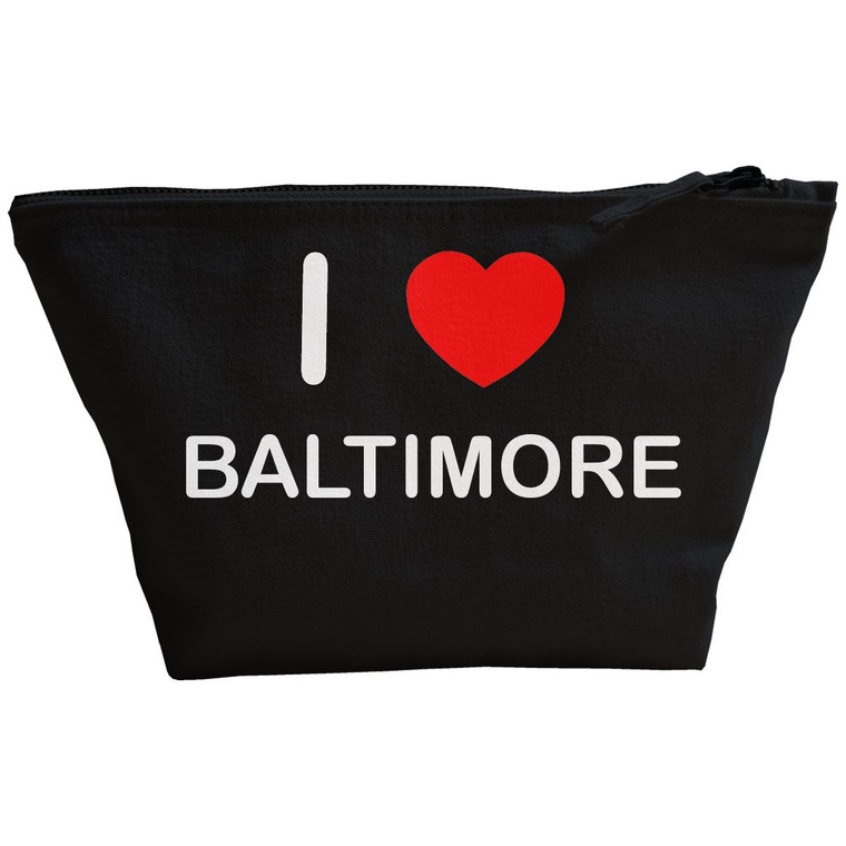 I Love Baltimore - Black Make Up Bag