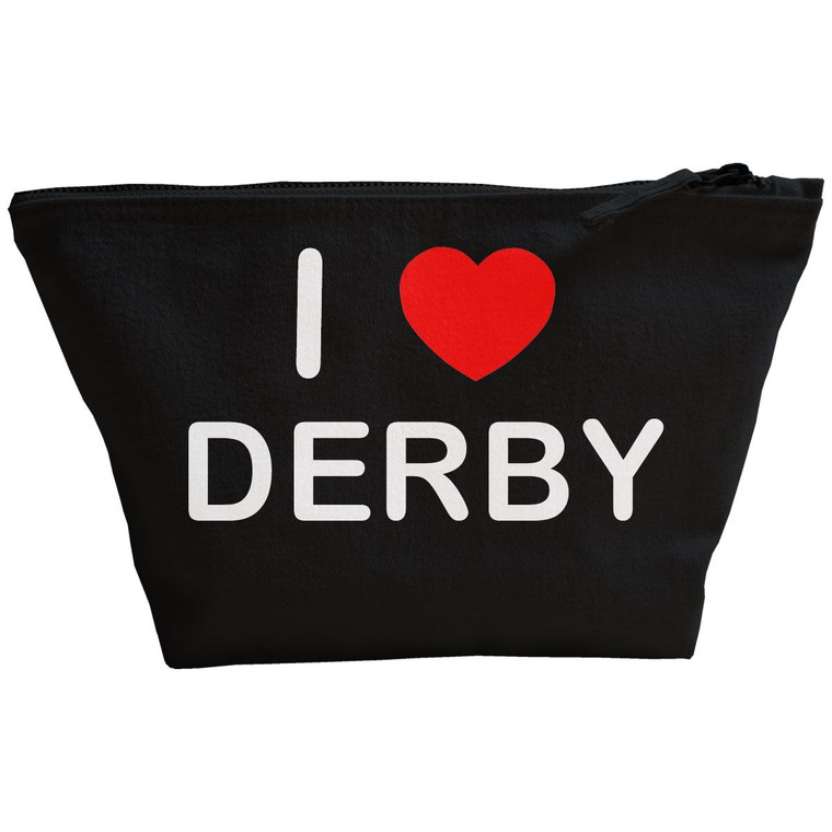 I Love Derby - Black Make Up Bag