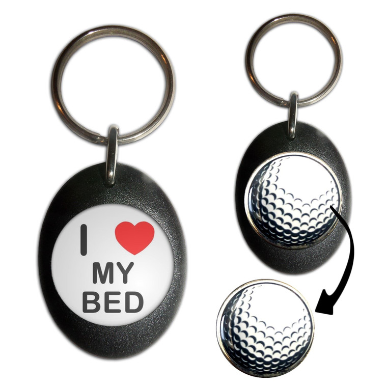 I Love My Bed - Golf Ball Marker Key Ring