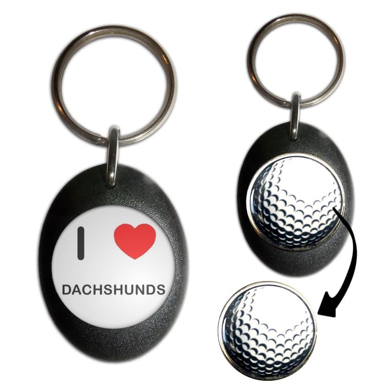 I Love Dachshunds - Golf Ball Marker Key Ring