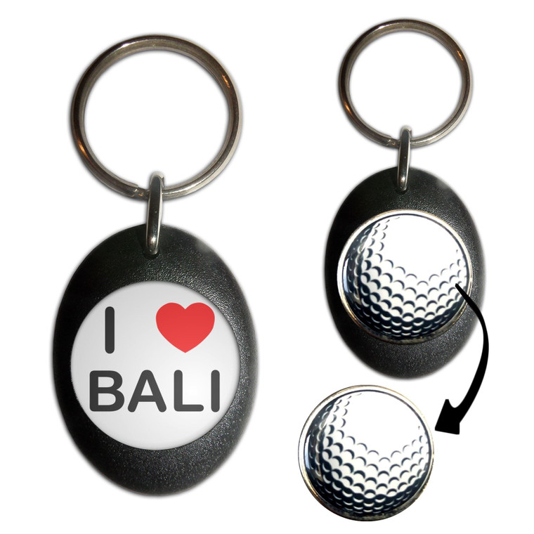 I Love Bali - Golf Ball Marker Key Ring