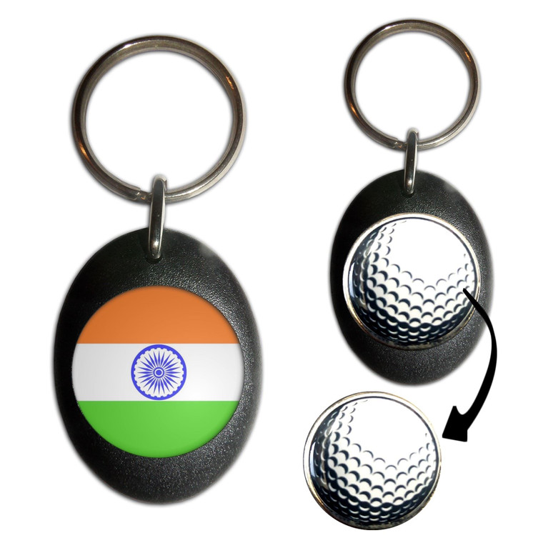 India Flag - Golf Ball Marker Key Ring