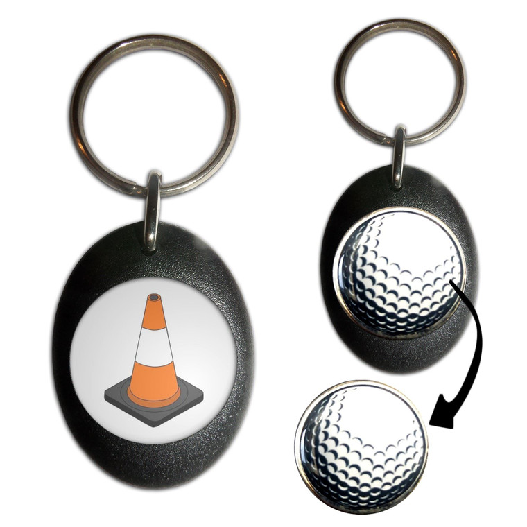 Traffic Cone - Golf Ball Marker Key Ring