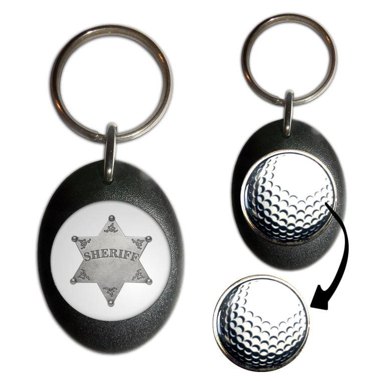 Sheriff Badge - Golf Ball Marker Key Ring
