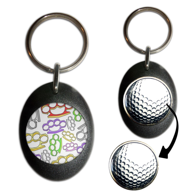 Knuckle Duster Pattern - Golf Ball Marker Key Ring