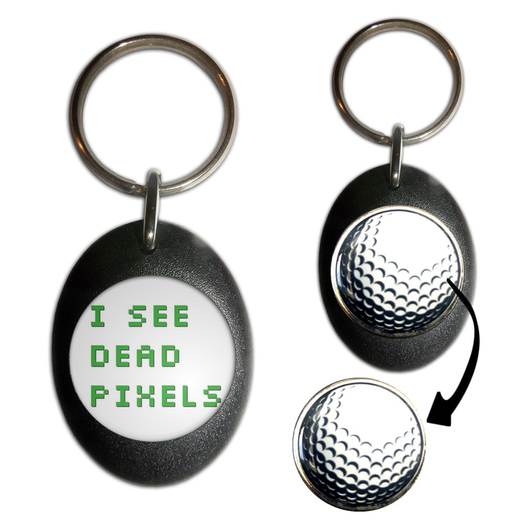 I See Dead Pixels - Golf Ball Marker Key Ring