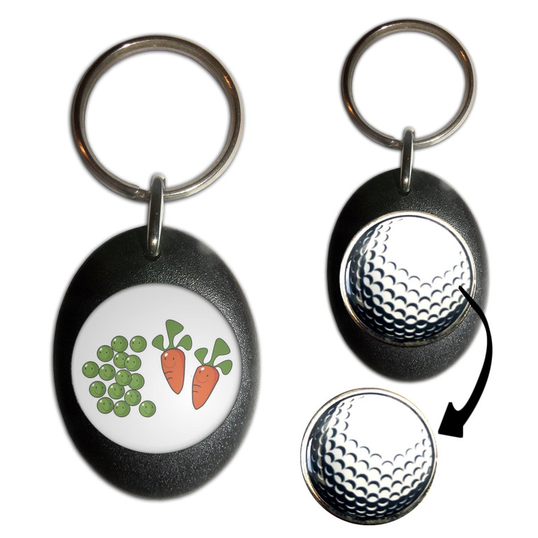 Peas and Carrots - Golf Ball Marker Key Ring