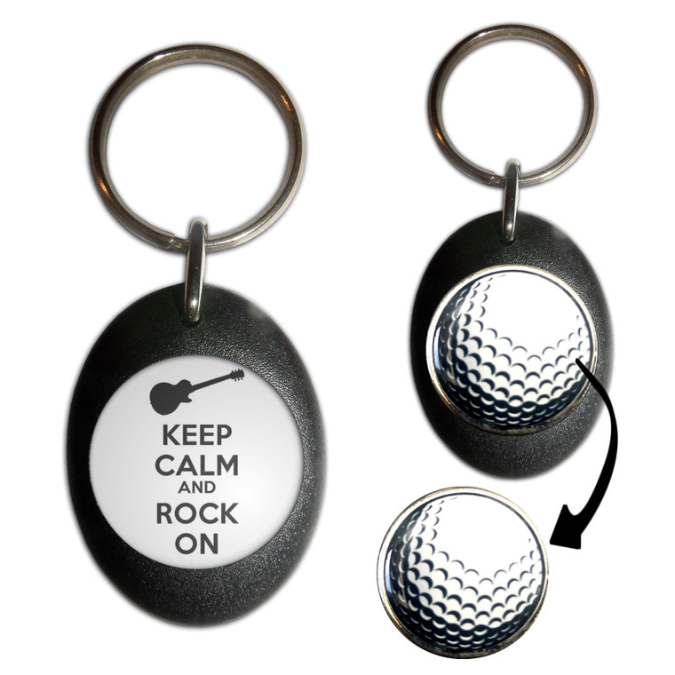 Keep Calm and Rock On - Golf Ball Marker Key Ring