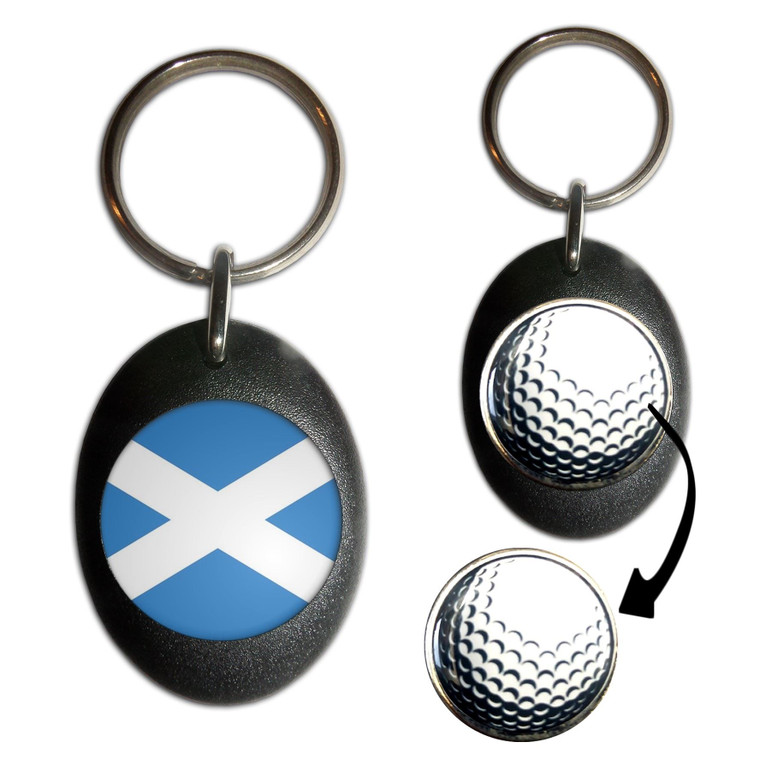 Scotland Flag - Golf Ball Marker Key Ring