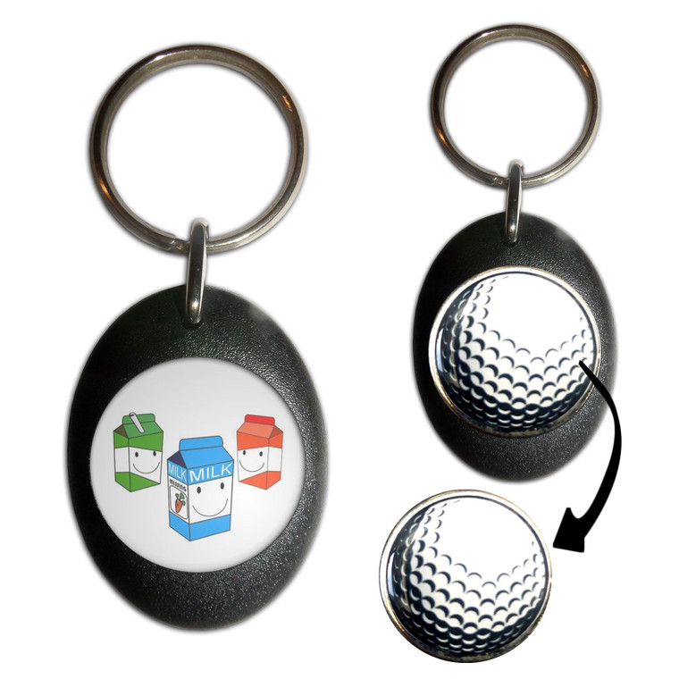 Milk & Juice Cartons - Golf Ball Marker Key Ring