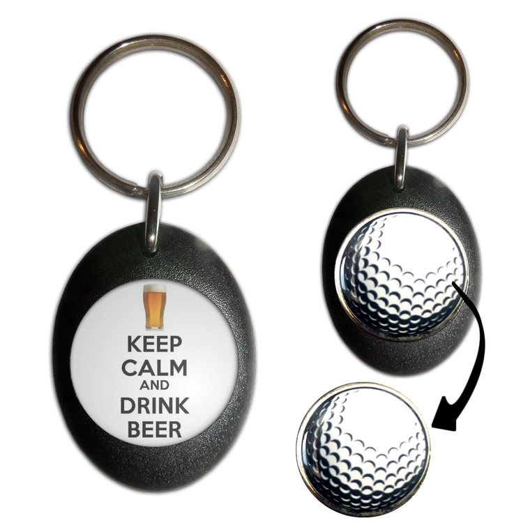 Keep Calm and Drink Beer - Golf Ball Marker Key Ring