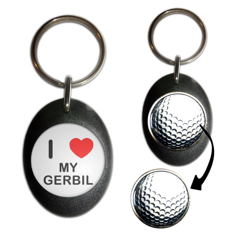 I Love My Gerbil - Golf Ball Marker Key Ring