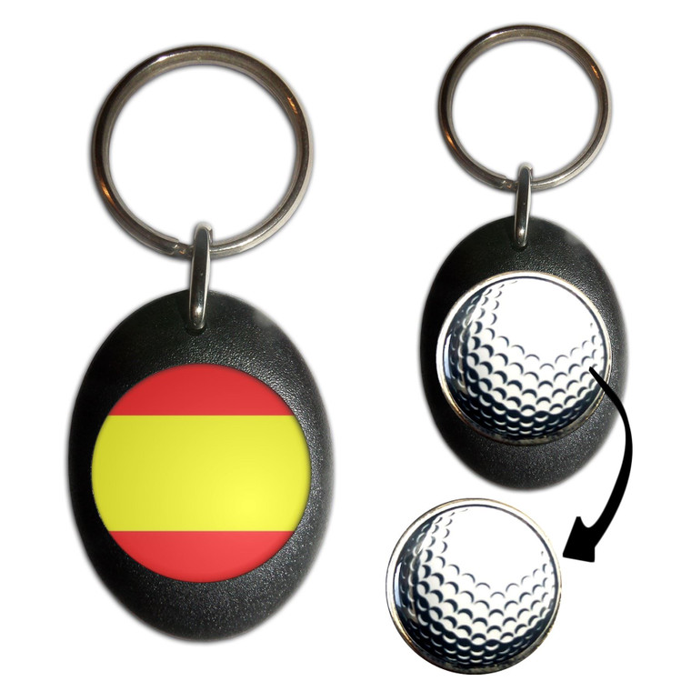 Spain Flag - Golf Ball Marker Key Ring