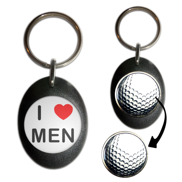 I love Men - Golf Ball Marker Key Ring