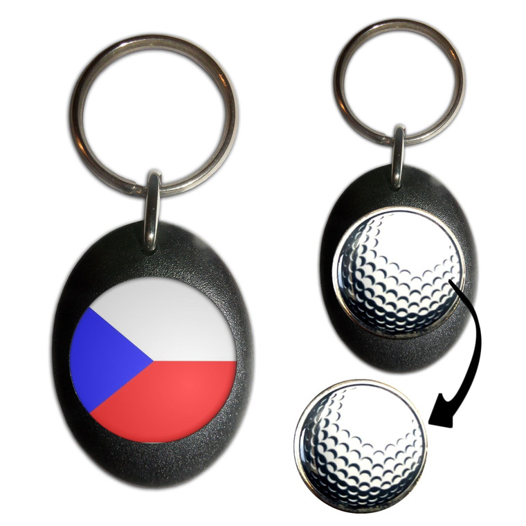 Czech Republic Flag - Golf Ball Marker Key Ring