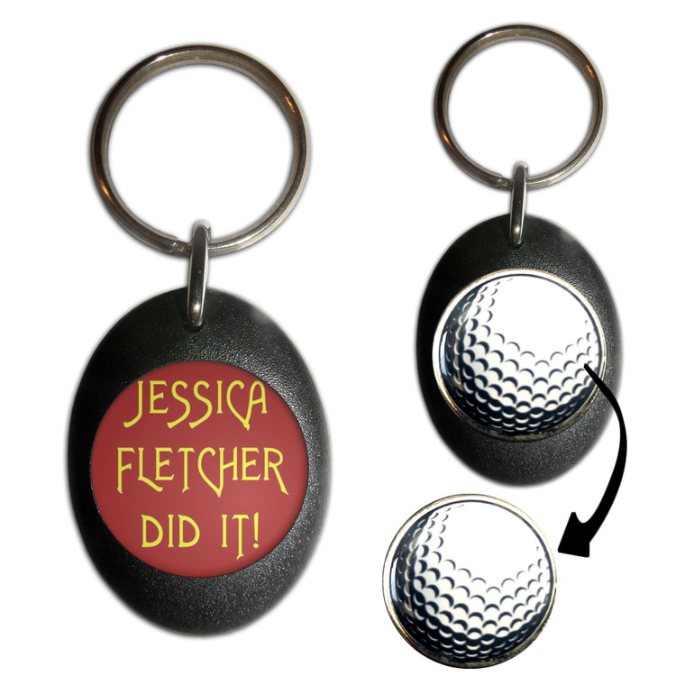 Jessica Fletcher Did It - Golf Ball Marker Key Ring