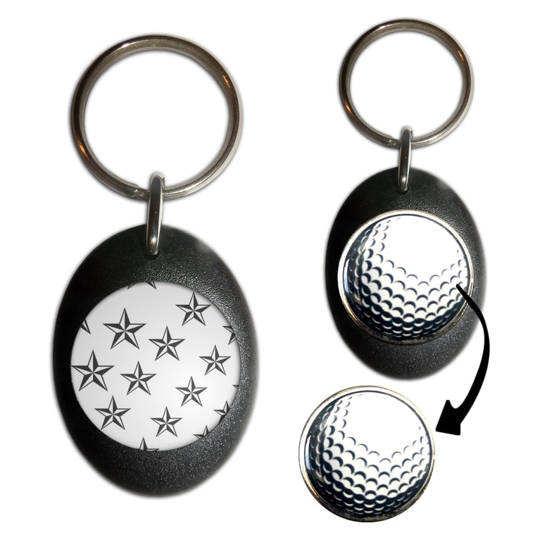 Nautical Stars - Golf Ball Marker Key Ring