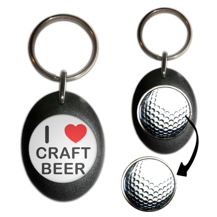 I love Craft Beer - Golf Ball Marker Key Ring
