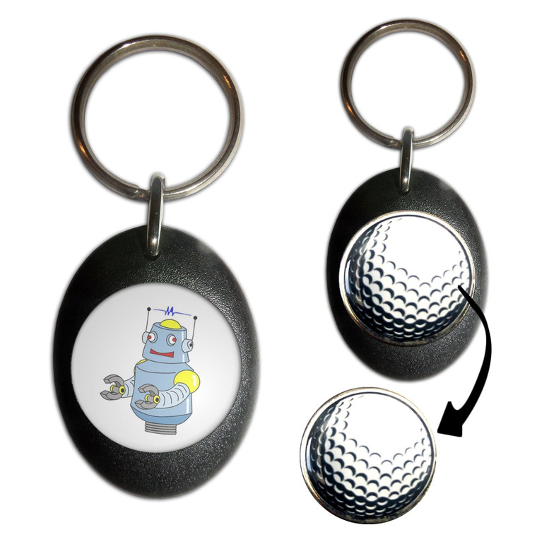 White Boy Robot - Golf Ball Marker Key Ring