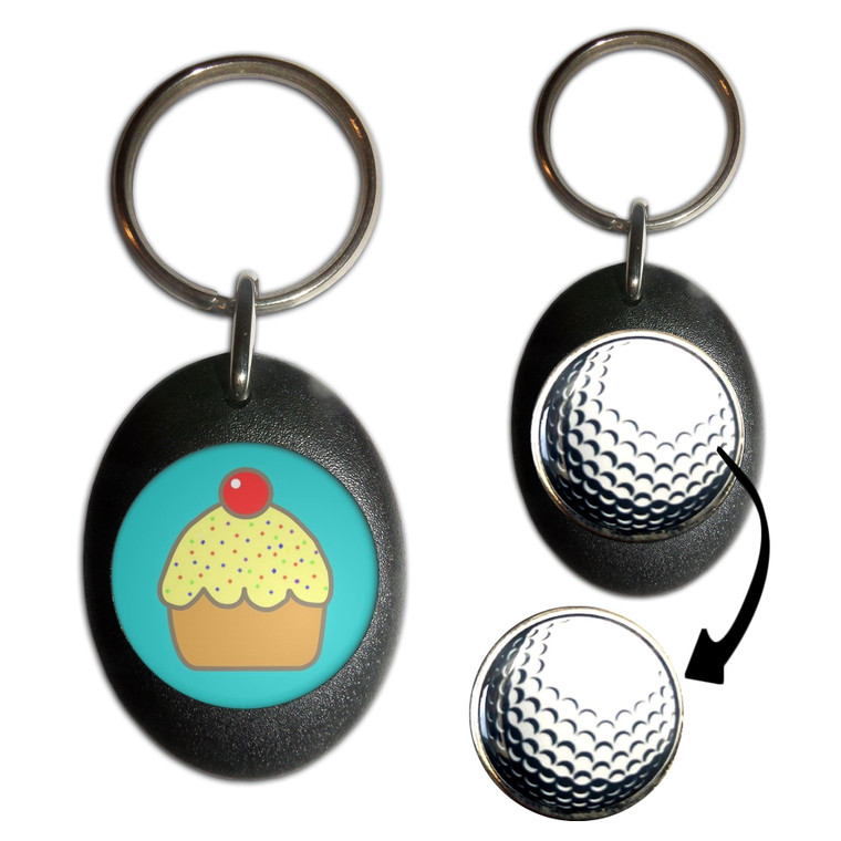 Cupcake - Golf Ball Marker Key Ring