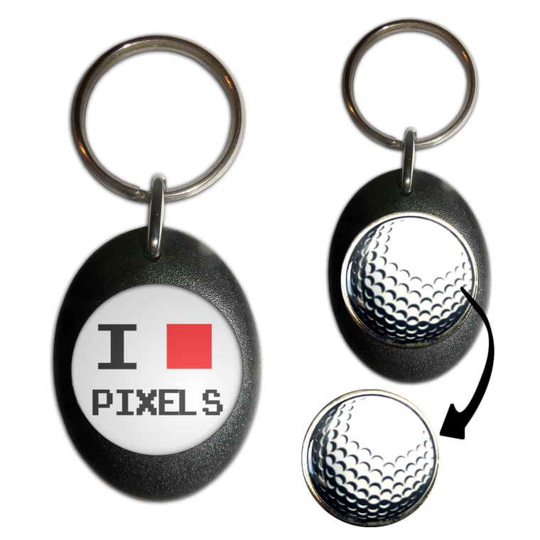 Pixel Love - Golf Ball Marker Key Ring