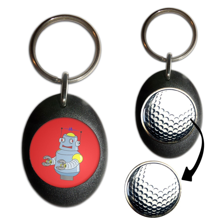 Red Boy Robot - Golf Ball Marker Key Ring