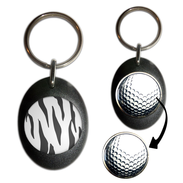 Zebra Print - Golf Ball Marker Key Ring