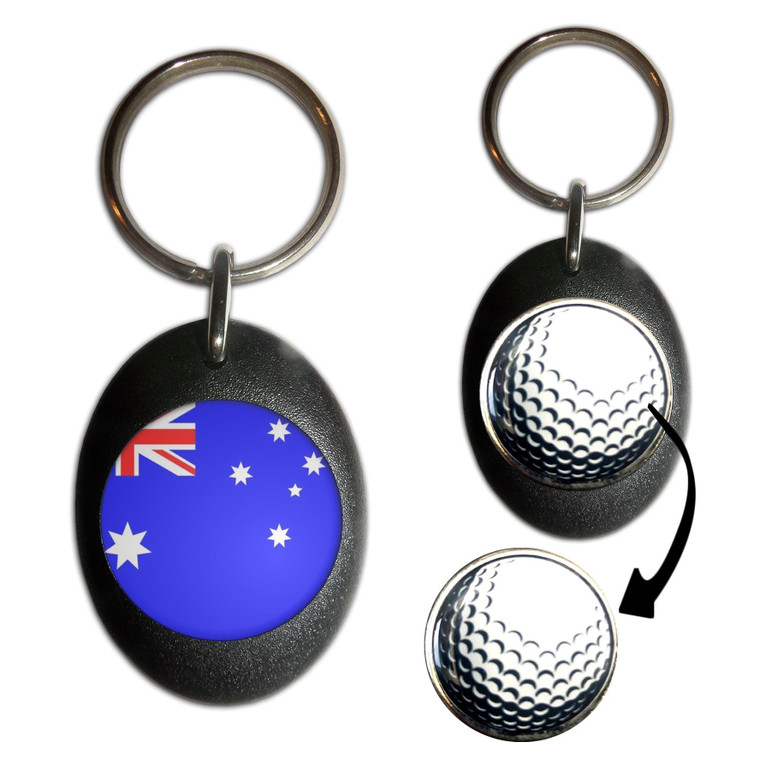 Australia Flag - Golf Ball Marker Key Ring