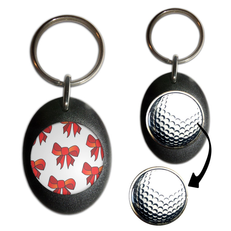 Bow Pattern - Golf Ball Marker Key Ring