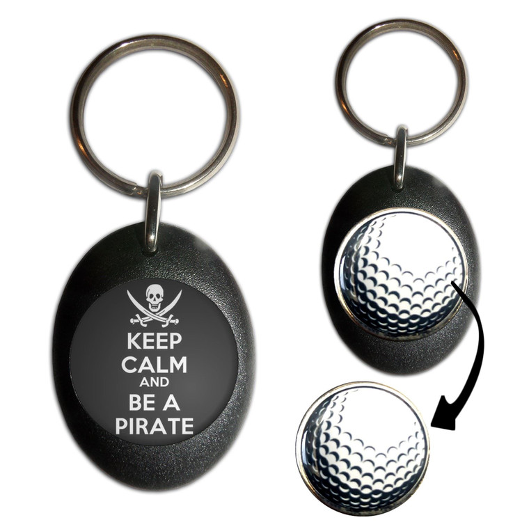 Keep Calm and Be A Pirate - Golf Ball Marker Key Ring