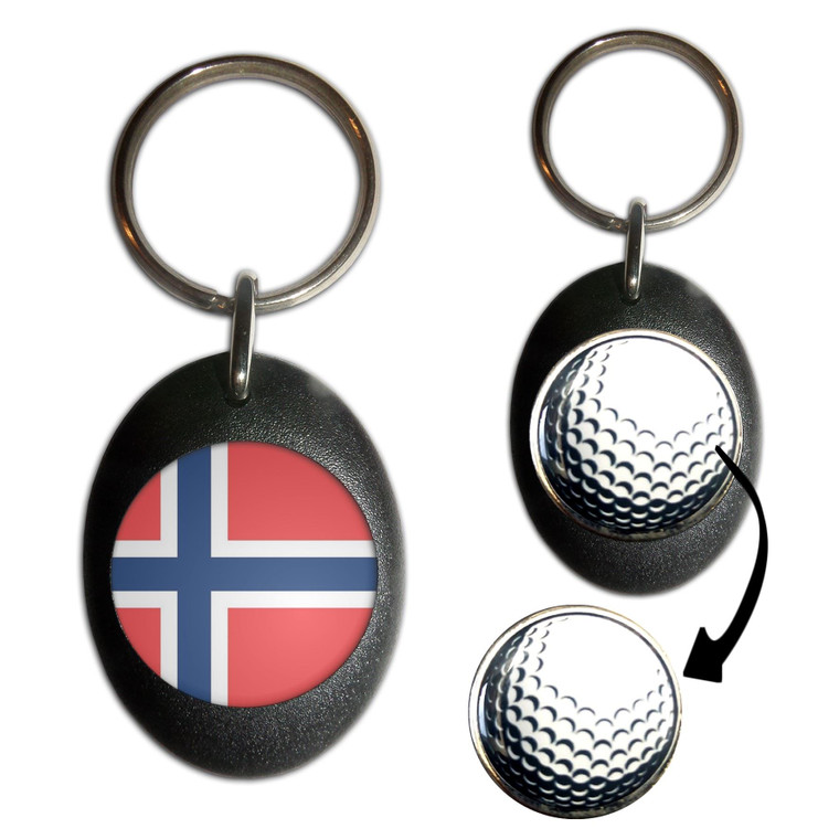 Norway Flag - Golf Ball Marker Key Ring