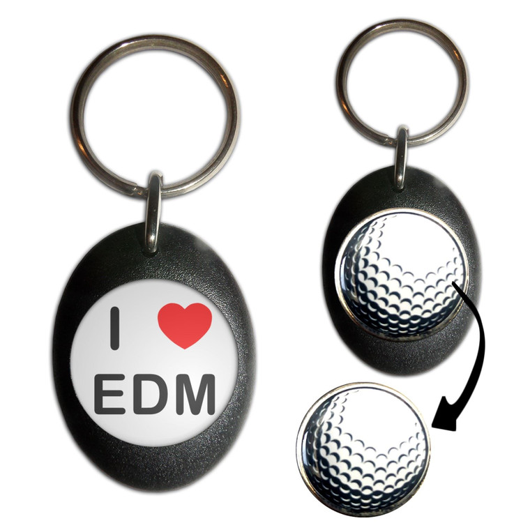 I love EDM - Golf Ball Marker Key Ring